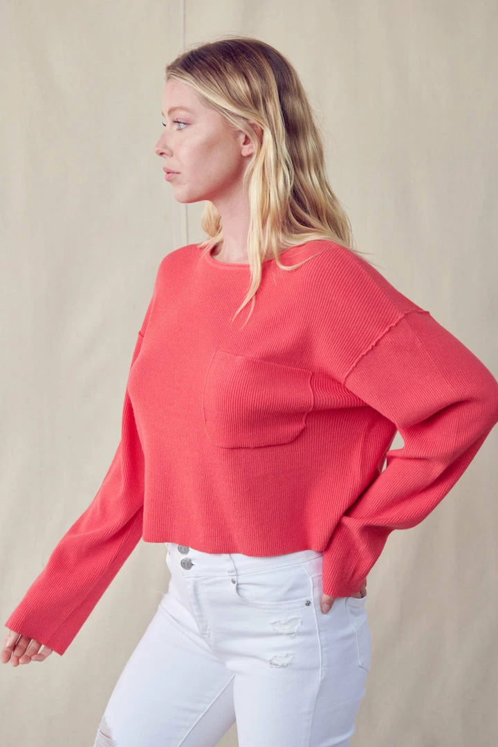 Olive & Bette's Sweaters Olive And Bette's - Sweater With Pocket - Teaberry