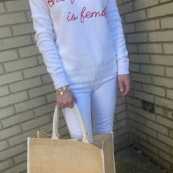 LOVED Collection - The Future Is Female Sweater - White Sweaters