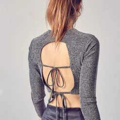 Olive & Bette's Olive And Bette's - Corset Body Metallic Top - Gunmetal Accessories