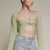 Olive & Bette's Olive And Bette's - Knit Crop Top With Shrug Sage Accessories