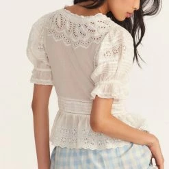 Love Shack Fancy - Annalee Top - Ivory