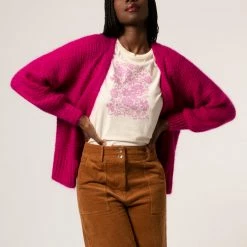 Olive & Bette's Sweaters Olive And Bette's - Lima Cardigan - Light Fuschia