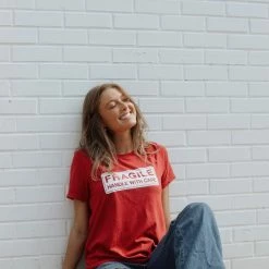 Accessories LOVED Collection - Fragile Tee - Red