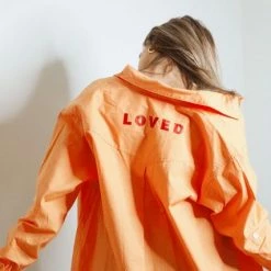 LOVED Collection - LOVED Charity Buttondown Shirt - Orange