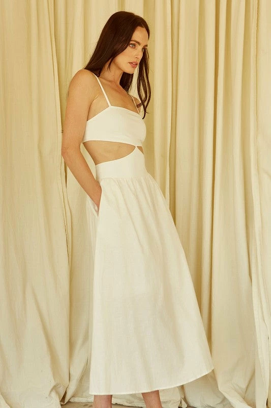 Crescent Olive And Bette's - Morgan Midi Dress - Ivory Dresses