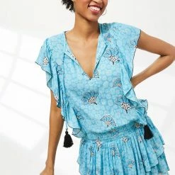 Dresses CoolChange - Quinn Tunic - Sensu - Azure/Black