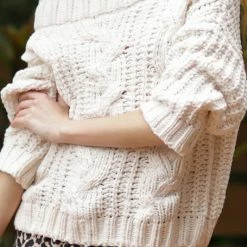 Olive & Bette's Olive And Bette's - Off Shoulder Long Sleeve Sweater - Off White