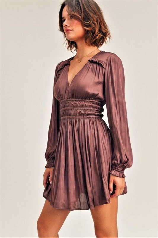 Olive & Bette's Dresses Olive And Bette's - L/S Silky Dress Mauve