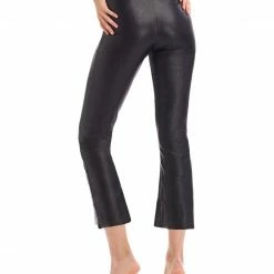 Commando - Faux Leather Crop Flared Legging Pants