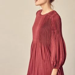 Olive & Bette's Olive And Bette's - Pleated Dress - Merlot Dresses