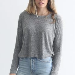 PerfectWhiteTee Perfect White Tee - Axel Long Sleeve Harley - Heather Grey