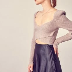 Olive & Bette's Accessories Olive And Bette's - Ribbed Knit Top - Cappucino