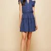 Pinch Dresses Olive And Bette's - Linette Mini Dress - Dusty Navy