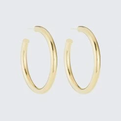 Olive & Bette's 14 K Gold Dipped Hoops - Medium Accessories