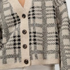 Rails - Reese Cardigan - Black Oatmeal Plaid