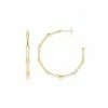 Olive & Bette's Accessories 14 K Gold Dipped Bamboo Hoops - Medium