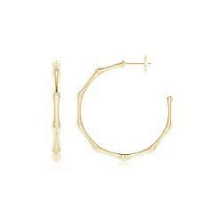Olive & Bette's Accessories 14 K Gold Dipped Bamboo Hoops - Medium