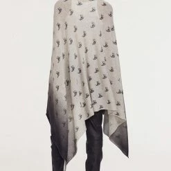 Accessories 360 Cashmere - Skull Scarf - Lt Grey/Charcoal