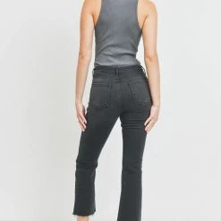 Just Panmaco Inc Just Black - Demi Cropped Flare - Washed Black