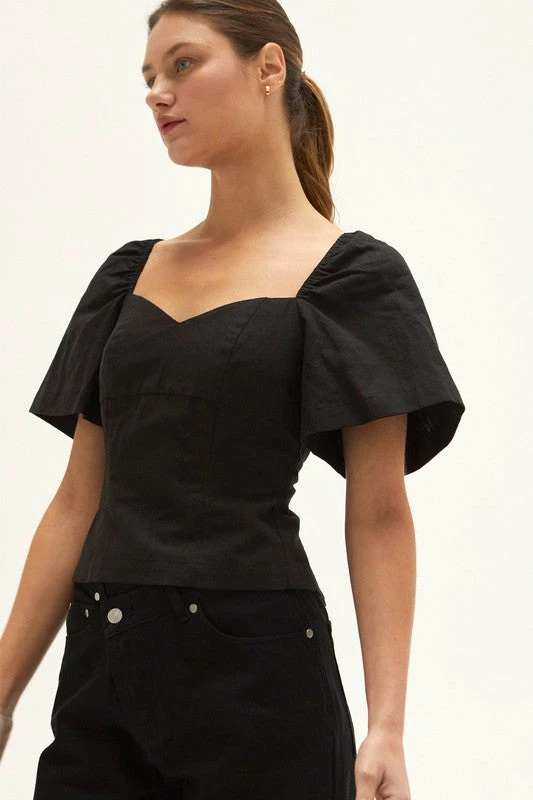 Crescent Accessories Olive And Bette's - Parker Sweetheart Backless Top - Black