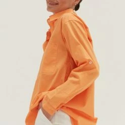 LOVED Collection - LOVED Charity Buttondown Shirt - Orange