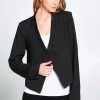 Olive & Bette's Olive And Bette's - Open Front Layered Jacket Black Jackets