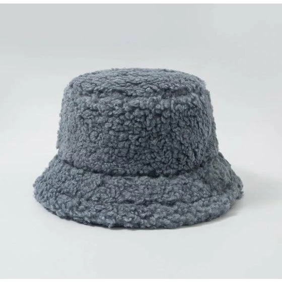 Olive & Bette's Olive And Bette's - Faux Sherpa Bucket Hat - Slate Blue
