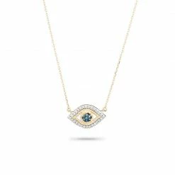 Adina Reyter - Super Tiny Pavé Evil Eye Necklace Accessories