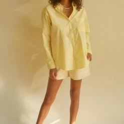Accessories LOVED Collection - LOVED Charity Buttondown Shirt -Lemon