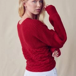 Olive & Bette's Olive And Bette's - Crossover Sweater - Cherry Berry Sweaters