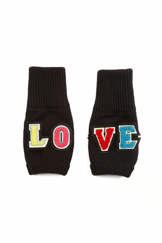 Jocelyn - Be In Love Knit Mittens - Black