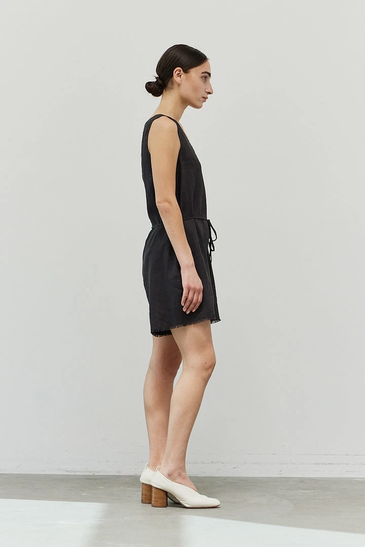 Olive & Bette's Dresses Olive And Bette's - Linen V-Neck Romper - Shadow