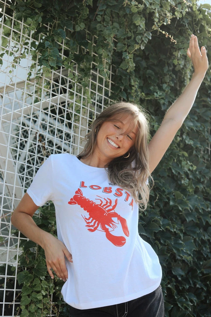 LOVED Collection - Lobsta Tee - White