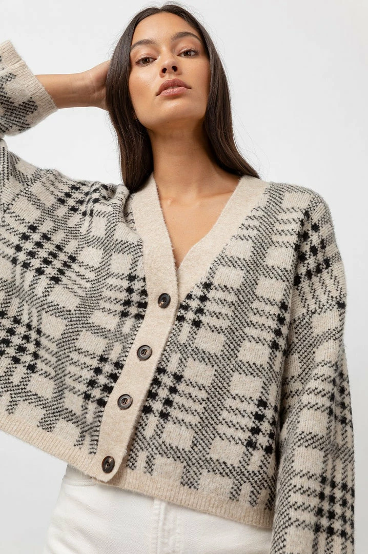 Rails - Reese Cardigan - Black Oatmeal Plaid