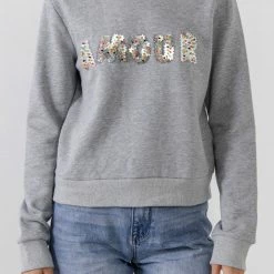Olive & Bette's Olive And Bette's - Amour Sweatshirt - Heather Grey Accessories