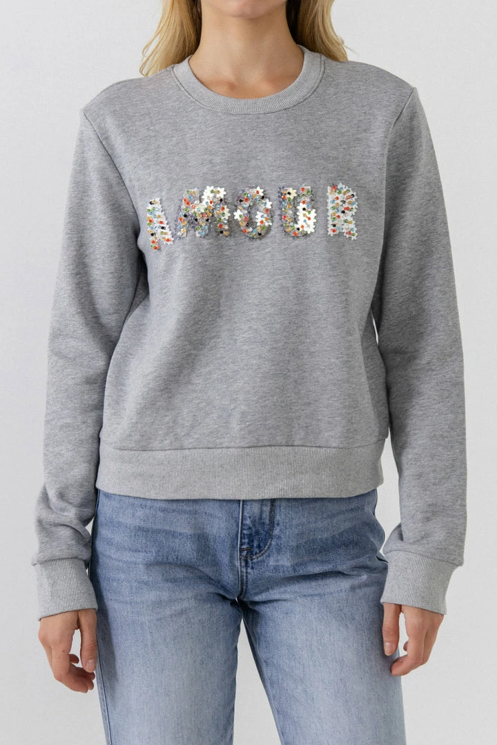 Olive & Bette's Olive And Bette's - Amour Sweatshirt - Heather Grey Accessories