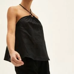 Crescent Accessories Olive And Bette's - Maria O-Ring Halter Top - Black