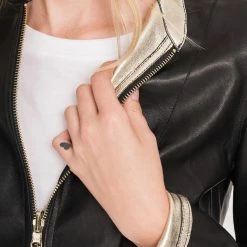 Jackets Lamarque - Chapin Reversible Bomber - Black/Gold