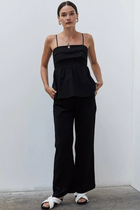 Olive & Bette's Olive And Bette's - Vanessa Babydoll Cami- Black Accessories