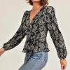 Olive & Bette's Olive And Bette's - Floral Wrap Top - Black Multi Accessories