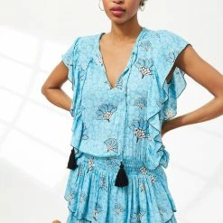 Dresses CoolChange - Quinn Tunic - Sensu - Azure/Black