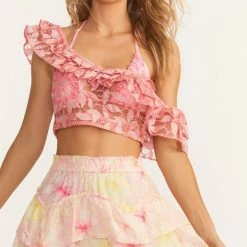 Love Shack Fancy - Abrielle Skirt - Light Berry Tea