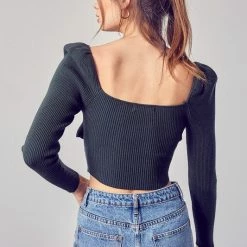 Olive & Bette's Accessories Olive And Bette's - Ribbed Knit Top - Deep Green