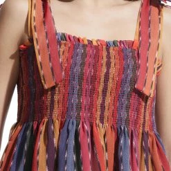 Ranna Gill - Smocked Strap Top - Madras Accessories