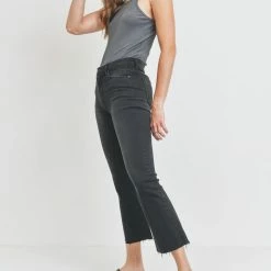 Just Panmaco Inc Just Black - Demi Cropped Flare - Washed Black
