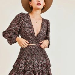 Olive & Bette's Olive And Bette's - Long Sleeve Mini Floral Crop Top