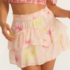 Love Shack Fancy - Abrielle Skirt - Light Berry Tea