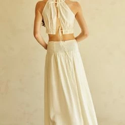 Crescent Olive And Bette's - Layla Halter Top & Skirt Set - Ivory Dresses