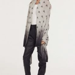 Accessories 360 Cashmere - Skull Scarf - Lt Grey/Charcoal