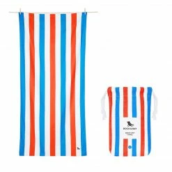 Olive & Bette's Olive And Bette's - Quick Dry Beach Towel - Red/White/Blue